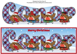 Scottish Christmas Robins CONOR large dl