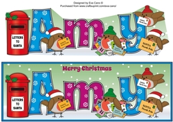 Christmas Robins with letters to Santa AMY large dl
