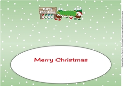 Crazy Christmas Puddings taking the Christmas tree home CHRISTMAS large dl insert