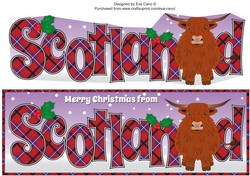 Christmas Highland Cow SCOTLAND large dl 2