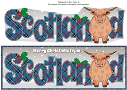 Christmas Highland Cow SCOTLAND large dl 3