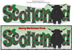 Christmas Highland Cow SCOTLAND large dl 4
