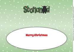 Christmas Highland Cow SCOTLAND large dl 4 insert