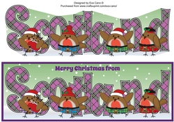 Scottish Christmas Robins SCOTLAND large dl 3