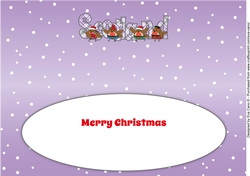 Scottish Christmas Robins SCOTLAND large dl 2 insert