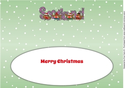 Scottish Christmas Robins SCOTLAND large dl 3 insert