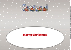 Scottish Christmas Robins SCOTLAND large dl 4 insert