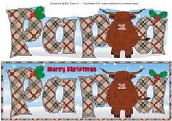 Christmas Highland Cow PAPA large dl