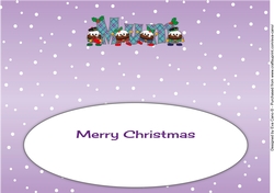 Crazy Scottish Christmas Puddings MUM large dl insert