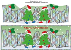 Crazy Christmas Trees dancing MUM & DAD large dl 2