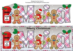 Gingerbread men with letters to Santa MIA large dl