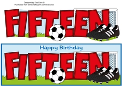 Football Boots & Football in red FIFTEEN large dl