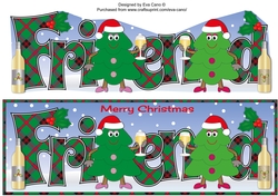 Crazy Christmas Trees Girls celebrating Christmas with wine FRIEND large dl