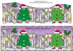 Crazy Christmas Trees Girls celebrating Christmas with wine HANNAH large dl