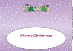 Crazy Christmas Trees Girls celebrating Christmas with wine HANNAH large dl insert