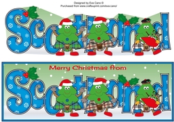 Crazy Scottish Christmas Trees SCOTLAND large dl