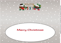 Crazy Scottish Christmas Puddings with big sign MUM & DAD large dl insert