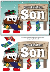 Crazy Scottish Christmas Pudding with big sign SON decoupage
