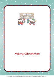 Crazy Scottish Christmas Pudding with big sign CHRISTMAS decoupage insert