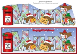 Christmas Robins with letters to Santa MUM large dl