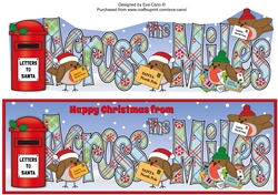 Christmas Robins with letters to Santa ACROSS THE MILES large dl