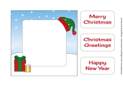Christmas Elves with presents topper insert
