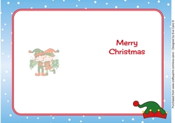 Christmas Elves with Mistletoe decoupage insert