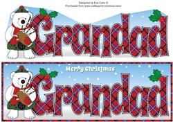 Scottish Piper Monty Polar Bear GRANDAD large dl