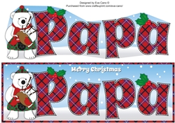 Scottish Piper Monty Polar Bear PAPA large dl