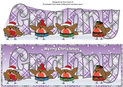 Scottish Christmas Robins GRANNY large dl