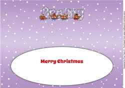 Scottish Christmas Robins GRANNY large dl insert