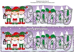 Elves Carol singers GRANNY large dl