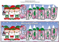 Elves Carol singers GRANNY large dl 2