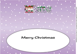 Elves Carol singers GRANNY large dl insert