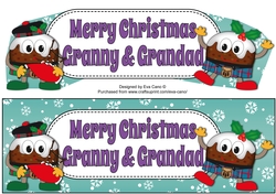 Crazy Scottish Christmas Puddings GRANNY & GRANDAD large dl