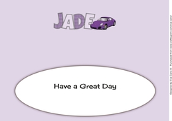 Purple Porsche JADE large dl insert