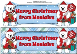 Monty Polar Bear and friend Merry Christmas from MONIAIVE large dl