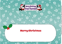 Christmas Freddie and Daisy French Bulldogs Merry Christmas from THORNHILL large dl insert