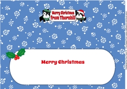 Christmas Freddie and Friend French Bulldogs Merry Christmas from THORNHILL large dl insert