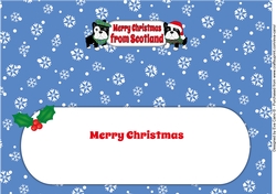 Christmas Freddie and friend French Bulldogs Merry Christmas from SCOTLAND large dl insert