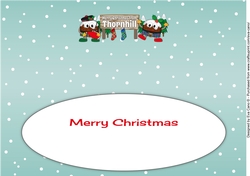 Crazy Scottish Christmas Puddings with big sign THORNHILL large dl insert
