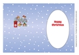 Christmas Robins with letters to Santa CHRISTMAS 5x7 portrait insert