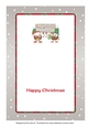 Crazy Christmas Pudding Couple with Mistletoe and sign SON & DAUGHTER IN LAW 5x7 insert