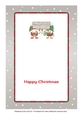 Crazy Christmas Pudding Couple with Mistletoe and sign DAUGHTER & SON IN LAW 5x7 insert