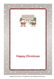 Crazy Christmas Pudding Couple with Mistletoe and sign BROTHER & SISTER IN LAW 5x7