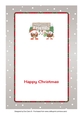 Crazy Christmas Pudding Couple with Mistletoe and sign FRIENDS 5x7 insert