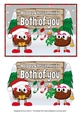 Crazy Christmas Pudding Couple with Mistletoe and sign BOTH OF YOU 5x7