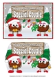 Crazy Christmas Pudding Couple with Mistletoe and sign SPECIAL COUPLE 5x7