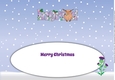 Christmas Highland Cow with thistle INGRID large dl insert