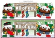 Crazy Scottish Christmas Puddings with big sign ALL OF YOU large dl